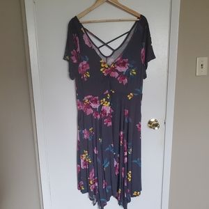 Torrid | Grey Floral Dress
